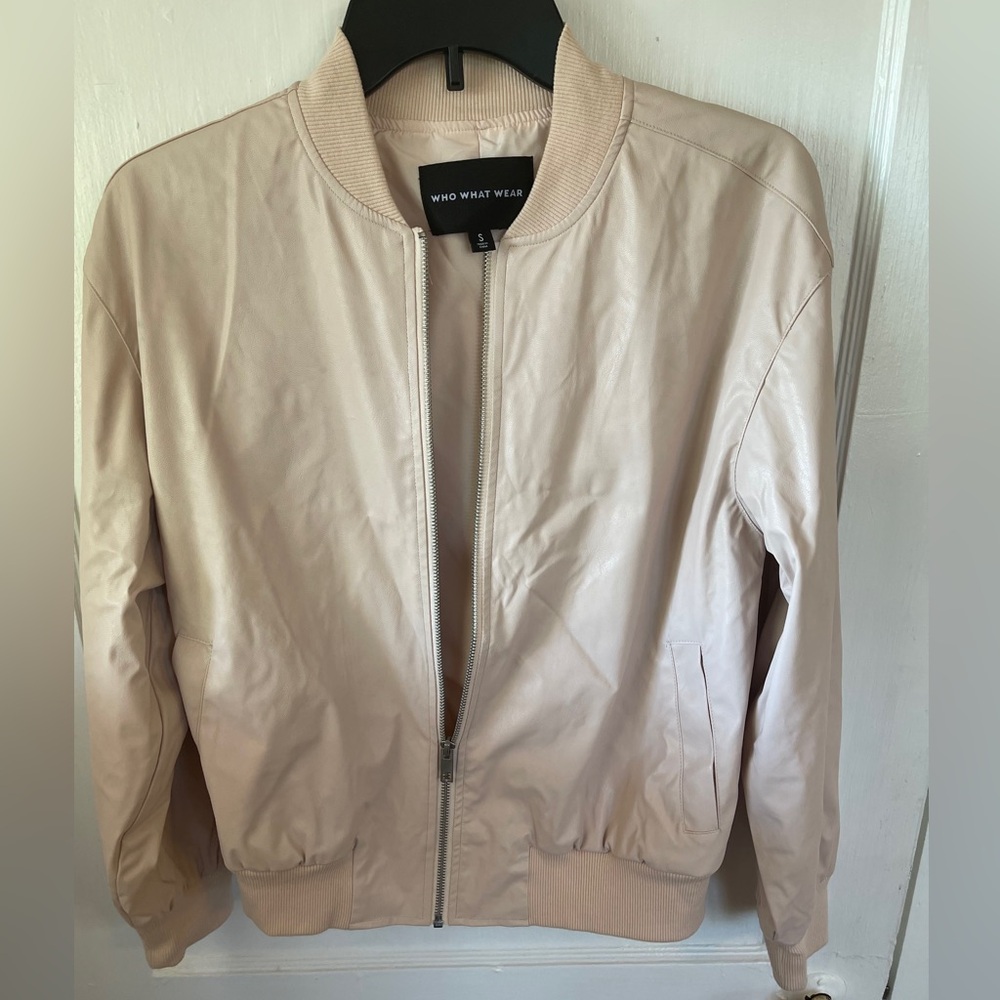 Who What Wear Bomber Jacket- Light Pink- Size Small